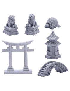 6 Accesorios Mini Jardín Zen Sdeetesamjun Arenisca Art Deco