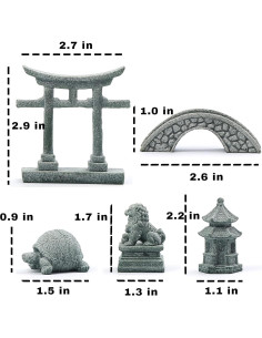 6 Accesorios Mini Jardín Zen Sdeetesamjun Arenisca Art Deco 2