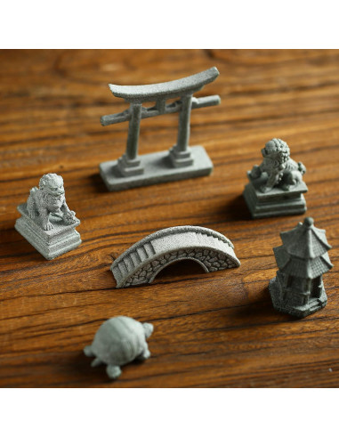 6 Accesorios Mini Jardín Zen Sdeetesamjun Arenisca Art Deco