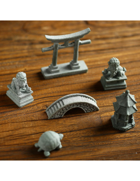 6 Accesorios Mini Jardín Zen Sdeetesamjun Arenisca Art Deco