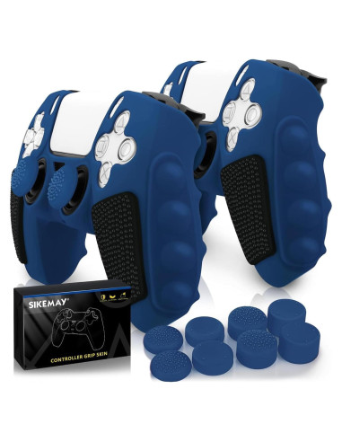 Funda Antideslizante SIKEMAY para Controlador PS5 - Azul-Negro