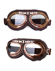 Gafas de Moto Retro Hallwayee para Ciclismo y ATV - Lente Clara