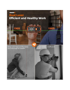 Medidor Láser Dual Tadeto TE035 120m Pantalla LCD 2