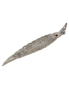 Soporte de Incienso Buda - 33 cm Aluminio Plata Decorativo