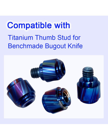 Juego de Estudio de Pulgar de Titanio Atsuch para Cuchillo Benchmade Bugout