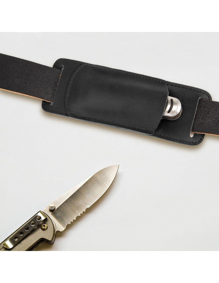 Funda de Cuchillo de Cuero QCWN para Cinturón 21.5x9 cm