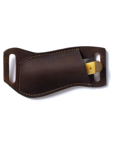 Funda de Cuchillo de Cuero Gentlestache Marrón Oscuro EDC