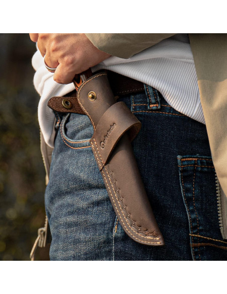 Funda Horizontal para Cuchillo Gentlestache Cuero Marrón 12.7 cm