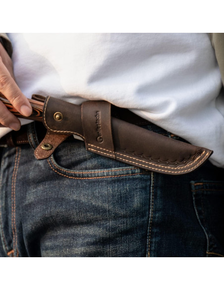 Funda Horizontal para Cuchillo Gentlestache Cuero Marrón 12.7 cm