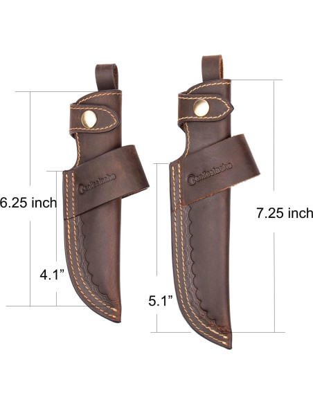 Funda Horizontal para Cuchillo Gentlestache Cuero Marrón 12.7 cm