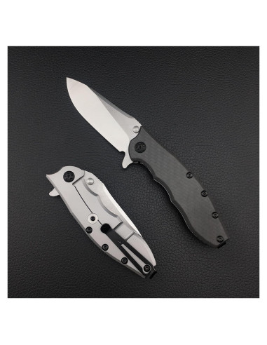 Cuchillo Plegable HUAAO 0562CF 21.1 cm Acero Inoxidable Fibra Carbono