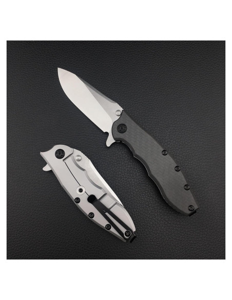 Cuchillo Plegable HUAAO 0562CF 21.1 cm Acero Inoxidable Fibra Carbono