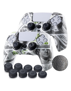 Funda de Silicona PS5 YoRHa x 2 + Thumb Grips x 8