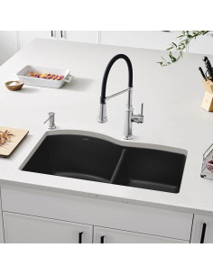 Fregadero de Cocina BLANCO 440179 SILGRANIT 60/40 Antracita 2