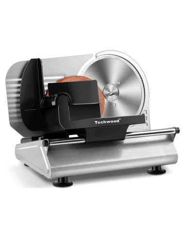 Cortadora de Carne Techwood 150W con Cuchilla de Acero Inoxidable 19 cm
