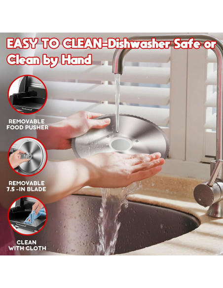 Cortadora de Carne Techwood 150W con Cuchilla de Acero Inoxidable 19 cm