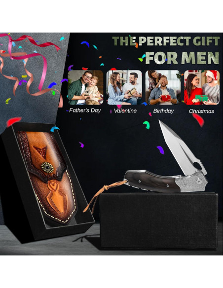 Cuchillo de Caza Plegable WinWire 21.2 cm Acero M390 Marrón