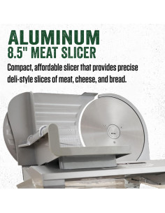 Cortadora de Carne Eléctrica LEM 21.6 cm Doble Cuchilla Inoxidable 2