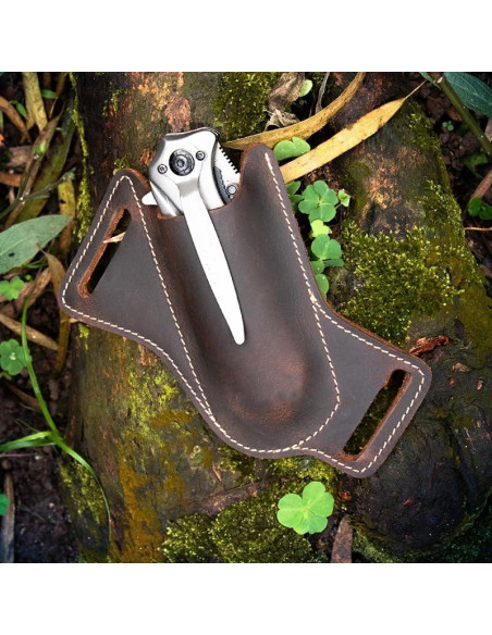 Funda de Cuchillo de Cuero ANEETAFAN para Cinturón 12.4cm Funda de Cuchillo de Cuero ANEETAFAN para Cinturón 12.4cm