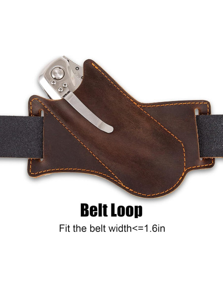 Funda de Cuchillo de Cuero ANEETAFAN para Cinturón 12.4cm Funda de Cuchillo de Cuero ANEETAFAN para Cinturón 12.4cm