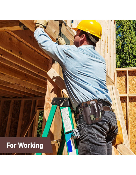 Funda de Cinturón EDC SOGCASE de Cuero Marrón Oscuro 15.6x14cm