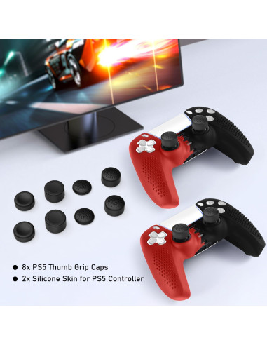 Funda Controlador PS5 FAMOMI Silicona Antideslizante 2 Piezas