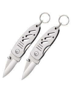 Cuchillo de Llavero BARRYSAIL 2pcs Plegable 4.06cm Acero Inoxidable