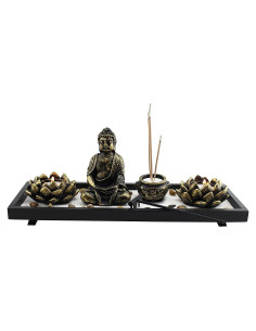 Jardín Zen de Mesa Buda Multicolor 12 Piezas USAMJTABLE