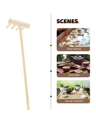 8 Mini Rastrillos de Arena Zen SEWACC para Jardín Decorativo