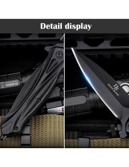 Cuchillo Plegable DOOM BLADE 204mm Acero Inoxidable Táctico
