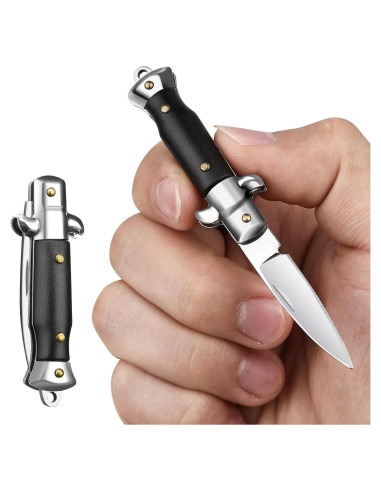 Cuchillo de bolsillo FUNBRO negro EDC 9.9 cm ligero y compacto