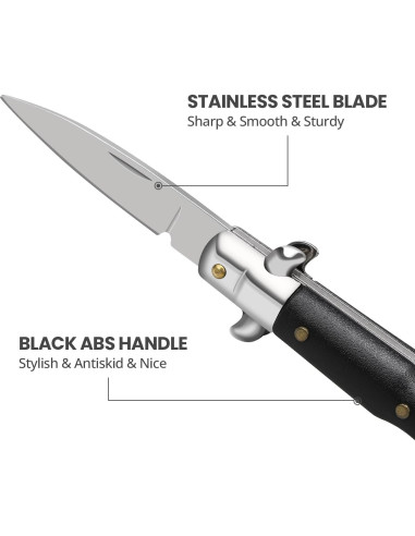 Cuchillo de bolsillo FUNBRO negro EDC 9.9 cm ligero y compacto