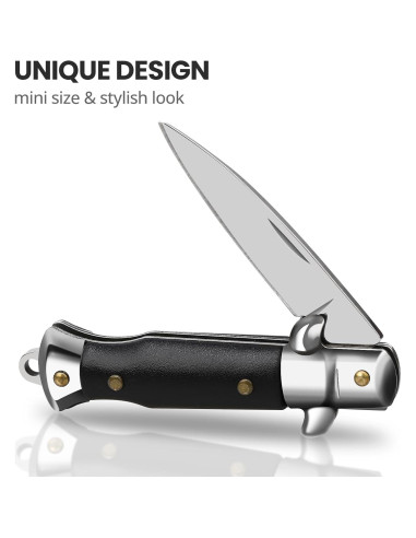 Cuchillo de bolsillo FUNBRO negro EDC 9.9 cm ligero y compacto