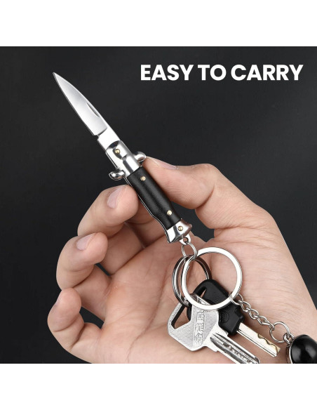 Cuchillo de bolsillo FUNBRO negro EDC 9.9 cm ligero y compacto