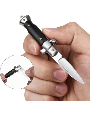 Cuchillo de bolsillo FUNBRO negro EDC 9.9 cm ligero y compacto