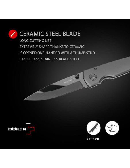 Cuchillo Plegable Boker Plus Anti-MC 8.3 cm Cerámica Titanio