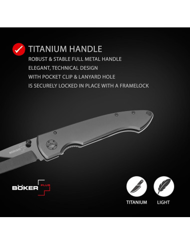 Cuchillo Plegable Boker Plus Anti-MC 8.3 cm Cerámica Titanio