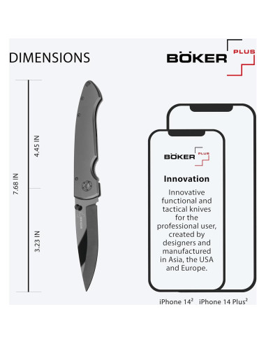 Cuchillo Plegable Boker Plus Anti-MC 8.3 cm Cerámica Titanio