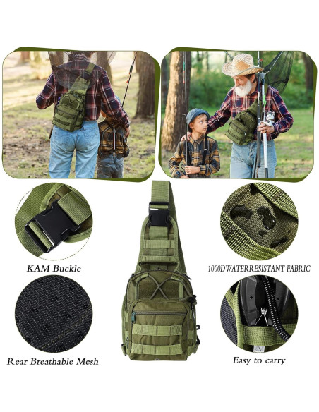 Mochila de Pesca Hungdao 7 Pcs con Herramientas y Pinzas