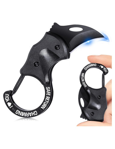 Cuchillo de Llave Carabiner EDC Zavcurp Plegable 10 cm