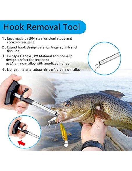 Mochila de Pesca Hungdao 7 Pcs con Herramientas y Pinzas