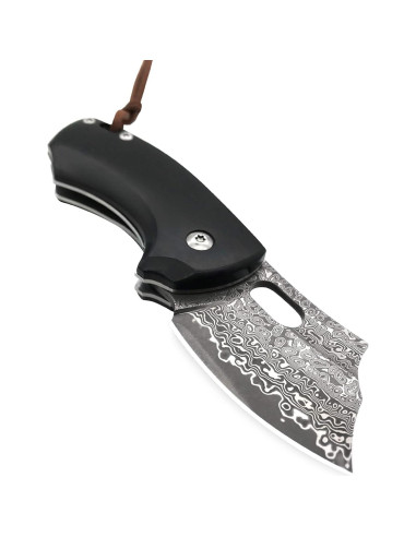 Cuchillo Plegable ALBATROSS HGDK024 Damasco 50mm Ébano