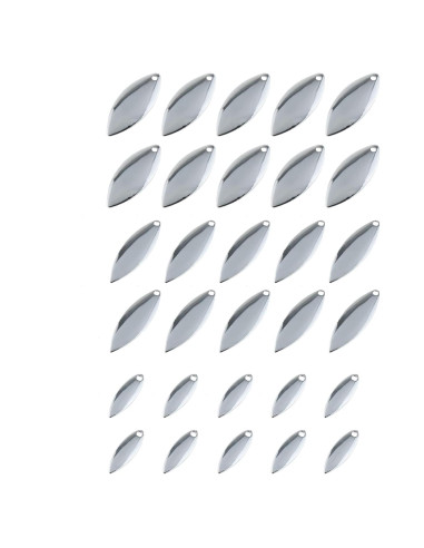 Cucharas de Pesca ZZHXSM 30PCS Kit de Spinner Plata