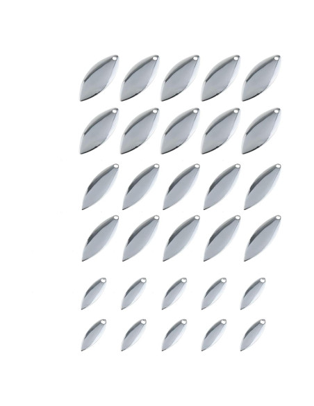 Cucharas de Pesca ZZHXSM 30PCS Kit de Spinner Plata