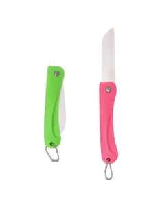 Cuchillos Plegables de Cerámica Honbay 2 Piezas Rosa y Verde
