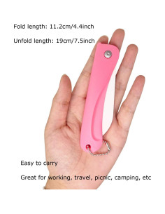 Cuchillos Plegables de Cerámica Honbay 2 Piezas Rosa y Verde 2