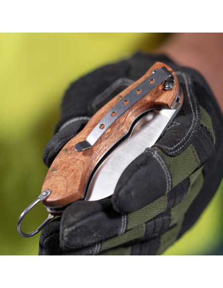 Cuchillo de bolsillo Greenlee 0652-28 Hawkbill con mango de madera