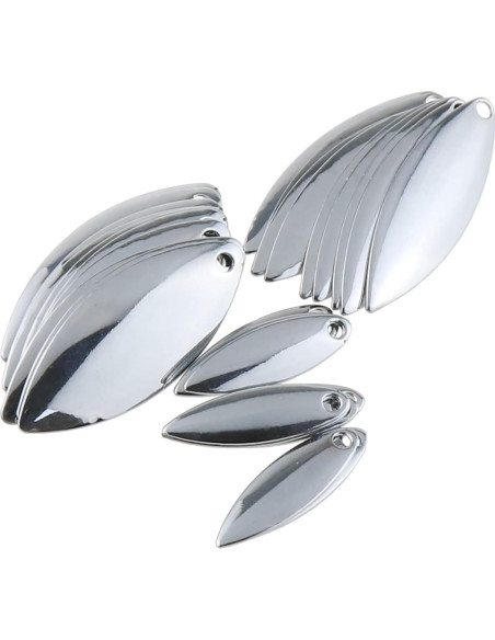 Cucharas de Pesca ZZHXSM 30PCS Kit de Spinner Plata