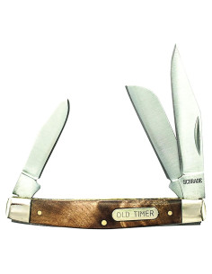 Cuchillo Plegable Schrade 34OTW de 8.3 cm con Mango de Madera