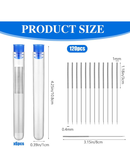 120 Agujas de Limpieza para Boquillas de Impresora 3D